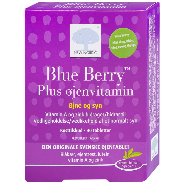 Viên bổ mắt Blue Berry Plus Ojenvitamin New Nordic 