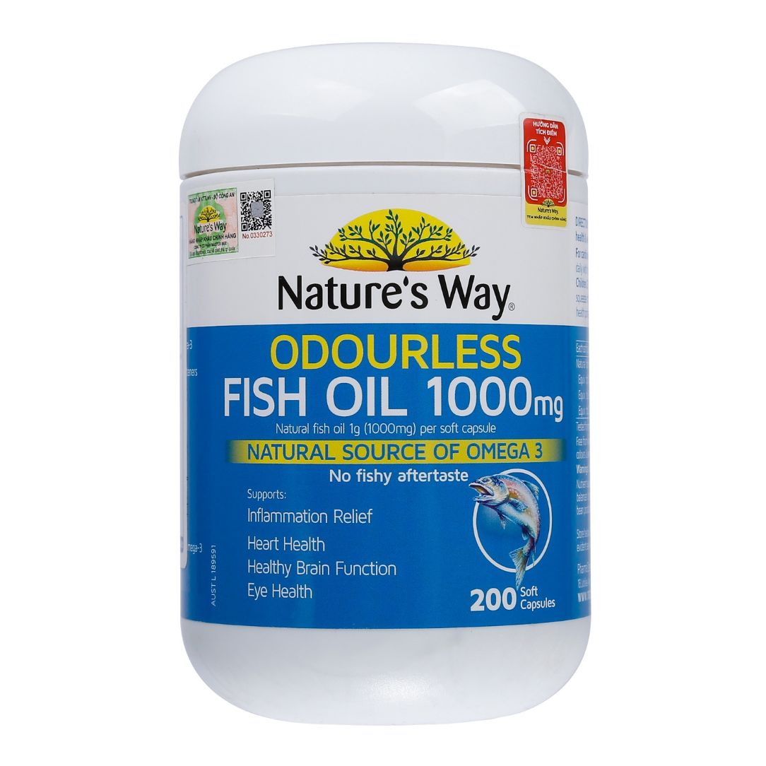 Viên uống dầu cá Odourless Fish Oil Nature’s Way